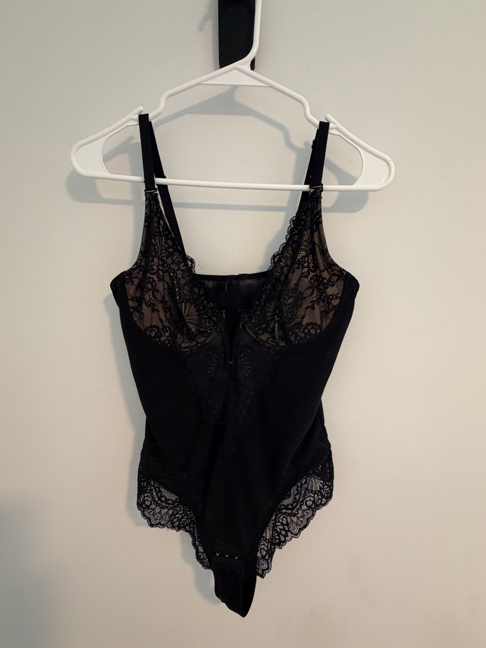 Black Lace Bodysuit with Sheer Cups Medium - Picture 3 of 5